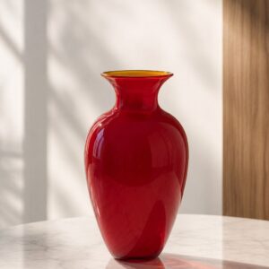 Antares 0010 Large Vaso in Vetro di Murano Incamiciato H 41 × Ø 22 cm. – NasonMoretti Fatto a Mano