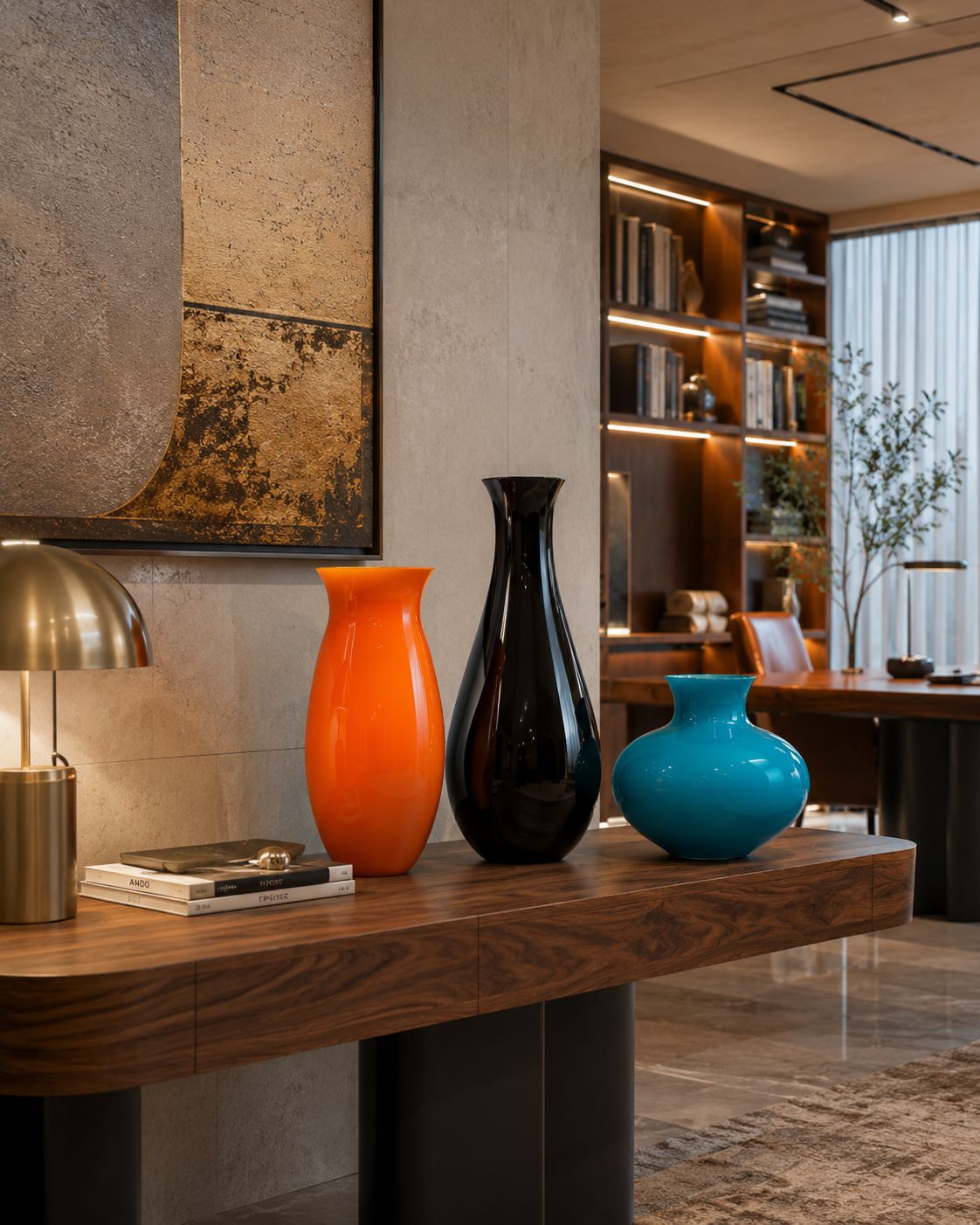 Antares 0020 Vaso in Vetro di Murano Incamiciato H 41 × Ø 20 cm – NasonMoretti Fatto a Mano - immagine 5