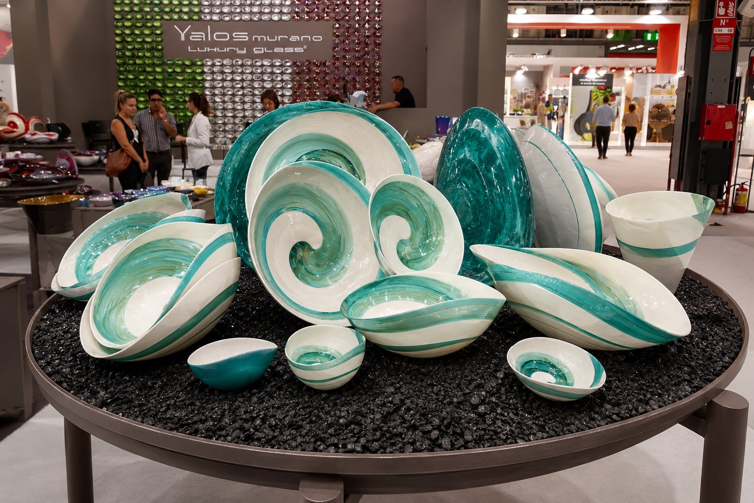 Collezione Amazzone Set di 9 Opere in Vetro Artistico di Murano