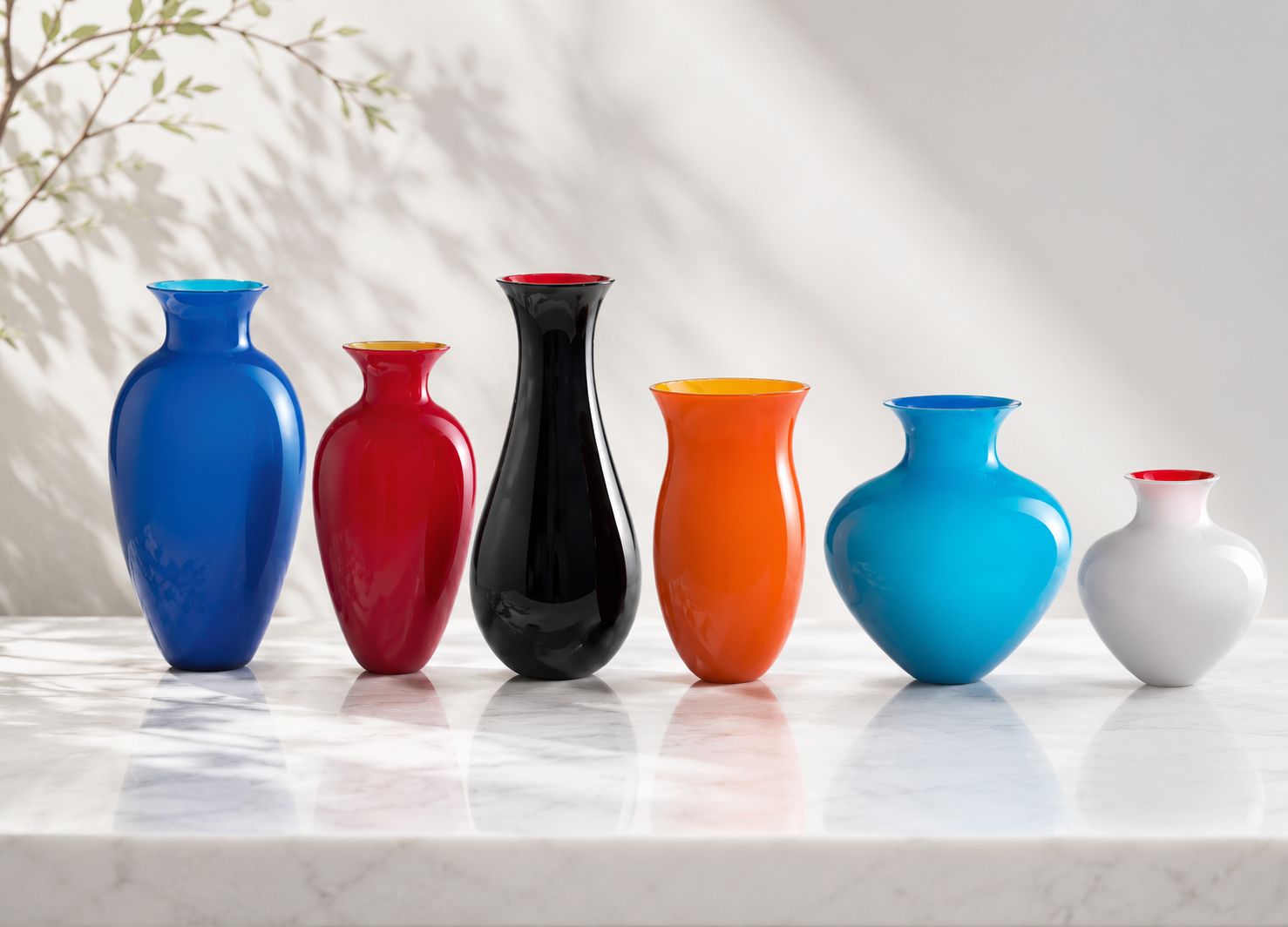 Antares 0020 Vaso in Vetro di Murano Incamiciato H 41 × Ø 20 cm – NasonMoretti Fatto a Mano - immagine 4