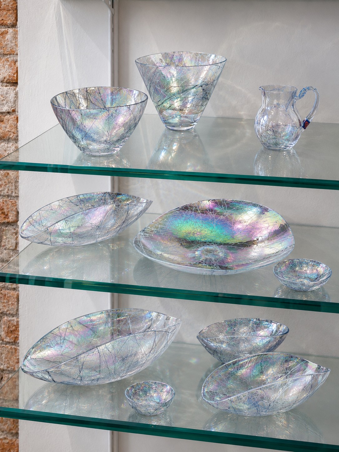 Grandi Centrotavola e Vasi in Vetro di Murano – Set Completo 9 Pezzi | Artico Yalos Murano - immagine 11