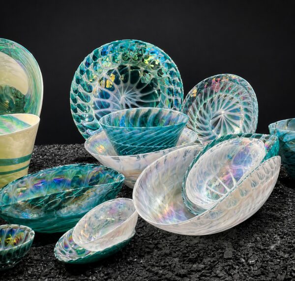 Piatti Decorativi, Ciotole e Vaso in Vetro di Murano – Collezione Scuba Yalos Murano, 9 Pezzi — изображение 3