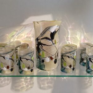 Set Picasso in Vetro Artistico di Murano – Caraffa e 6 Bicchieri Fatti a Mano | Tommaso (Thomas) Apa