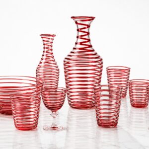 Set di 4 Calici per Acqua e Vino con Caraffa Twist in Vetro di Murano | Matteo Zorzenoni per NasonMoretti