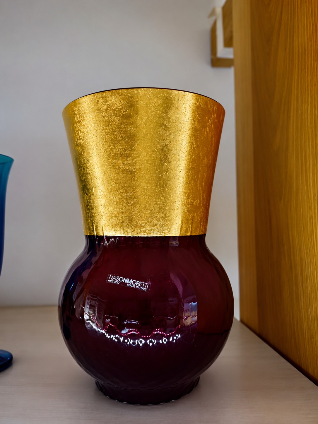 Basilio Vaso Medio in Vetro di Murano Balloton con Oro 24 kt – NasonMoretti - immagine 7