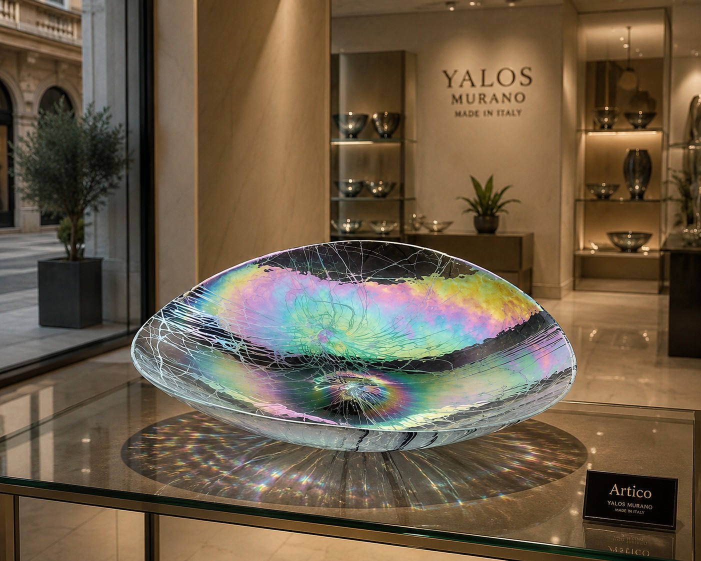Grandi Centrotavola e Vasi in Vetro di Murano – Set Completo 9 Pezzi | Artico Yalos Murano - immagine 12