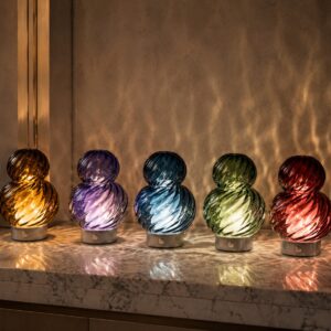 Lampada da Tavolo Bibendum in Vetro di Murano – Tecnica Ottico Torsè